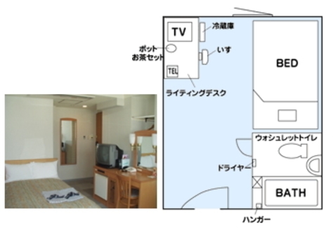 ★喫煙カップルプラン(シングル部屋)サウナ付大浴場あり。ｏ